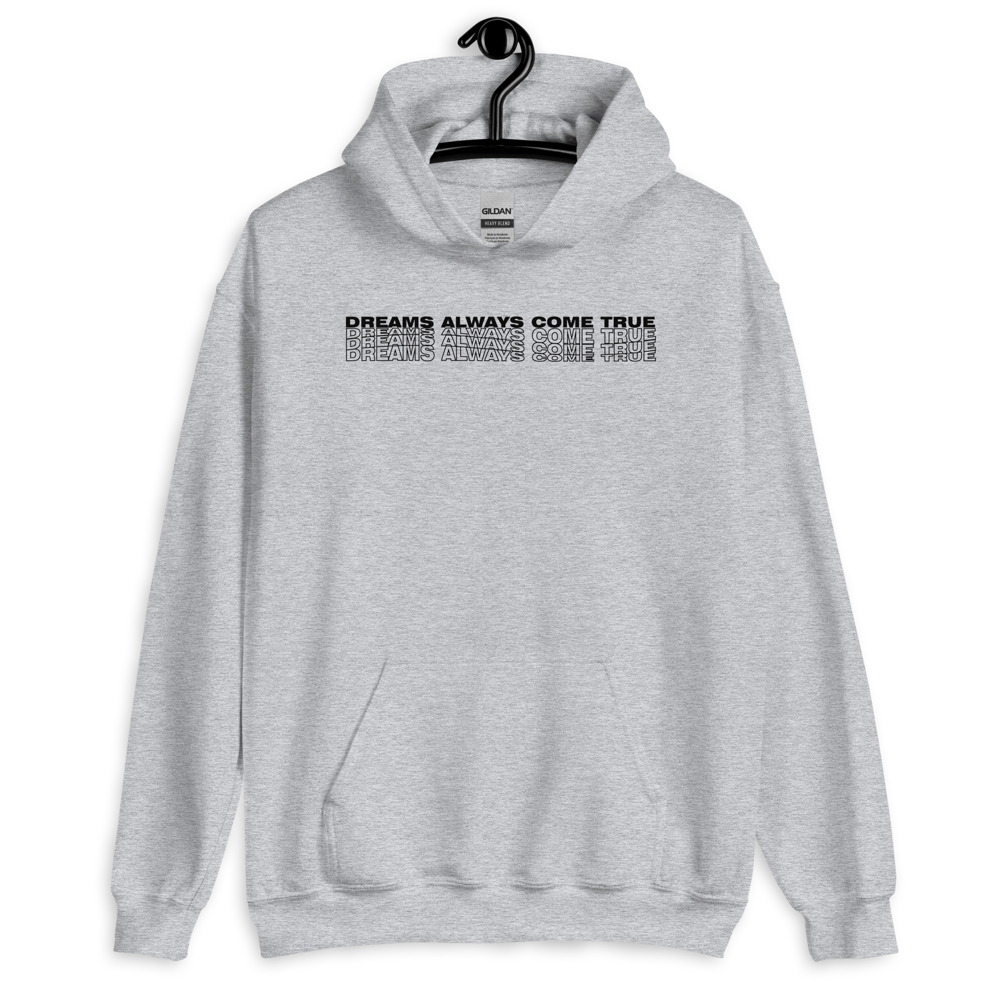 Hoodie Oversized unisex Gris dreams always come true
