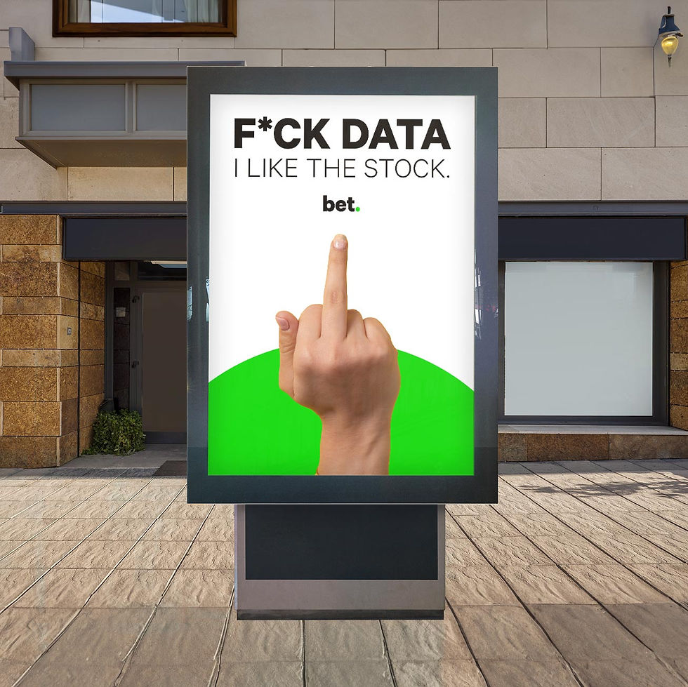 Bet middle finger print ad graphic mockup