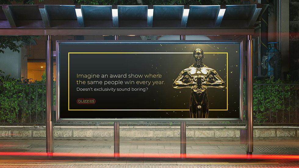 Glizzies Oscars Billboard Graphic Mockup