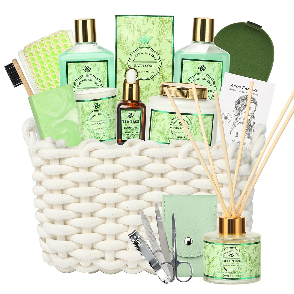 Thumbnail: Spa Gift Set for Women, 15Pcs Spa Basket Set -Tea Tree Scented- Includes Body Wa