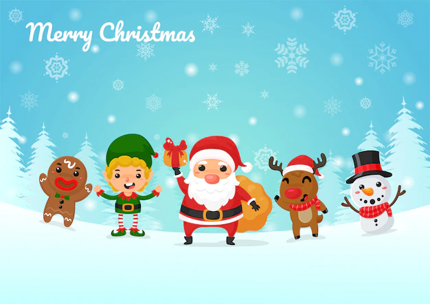 christmas-cartoon-vector-santa-s-cartoon-characters-reindeer-elves-snowmen-give-christmas-
