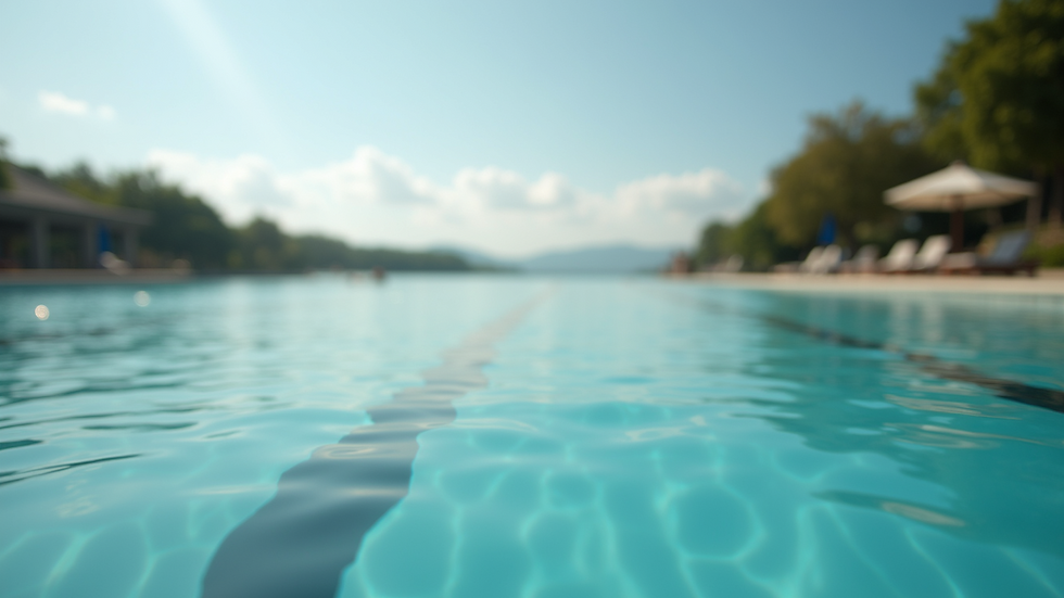 Close-up view of a calm swimming area at Buckeye Lake
