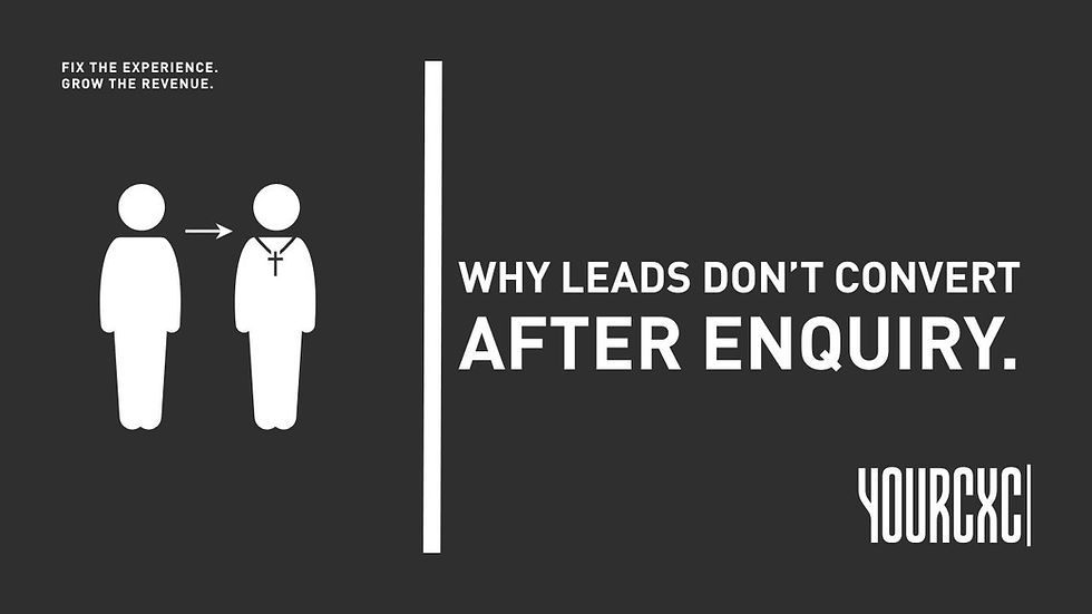 YOURCXC - NEW BLOG COVERS - Why Leads Don’t Convert After Enquiry