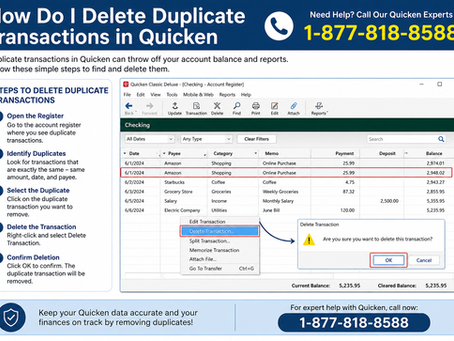 How Do I Delete Duplicate Transactions in Quicken