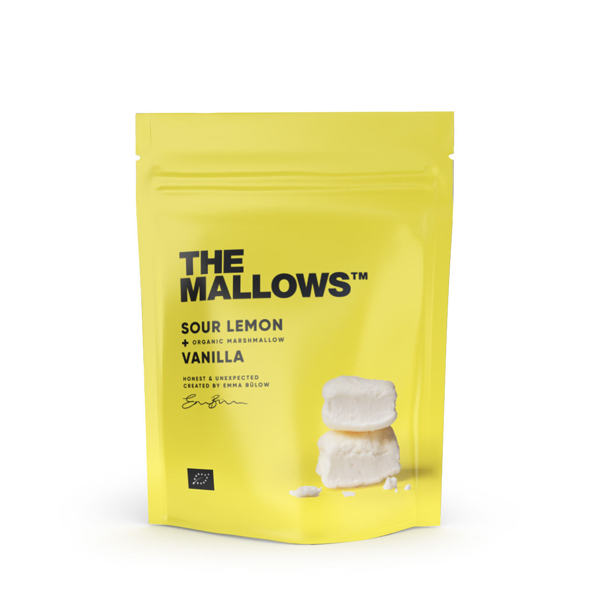 Zure citroen marshmallows in een stazak