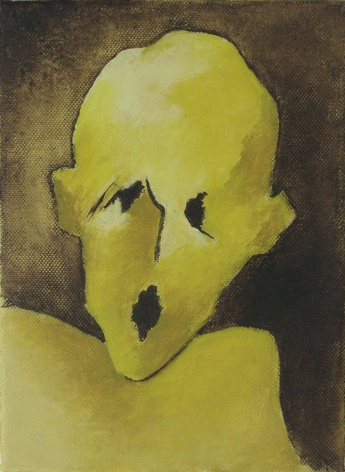 "Muted Scream Study I", painting by Christian J. Cordier, 2020.