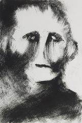 "Missing Light I", monotype by Christian J. Cordier, 2021.