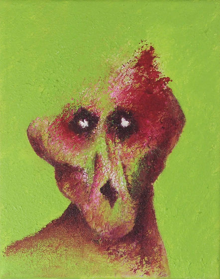 "Dangerous Words", painting by Christian J. Cordier, 2021.
