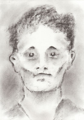 "Looking For Some Peace Of Mind III", charcoal drawing by artist Christian J. Cordier, 2026.