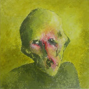 "Muted Scream I", painting by Christian J. Cordier, 2021.