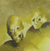 "Thoughts III", painting by Christian J. Cordier, 2020.