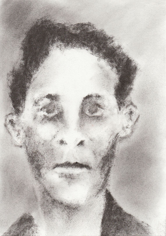 "Looking For Some Peace Of Mind I", charcoal drawing by artist Christian J. Cordier, 2026.