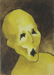 "Muted Scream Study III", painting by Christian J. Cordier, 2020.