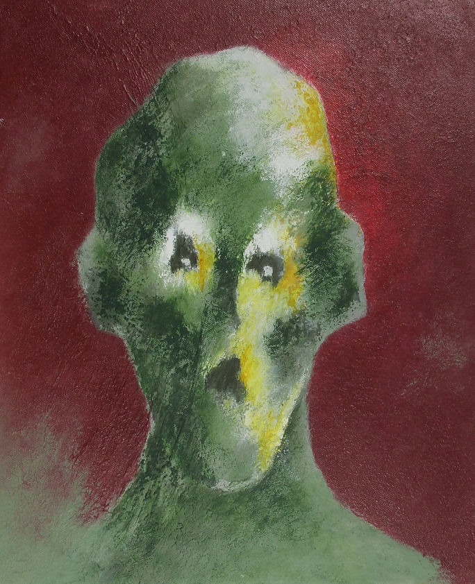 "Muted Scream III", painting by Christian J. Cordier, 2021.