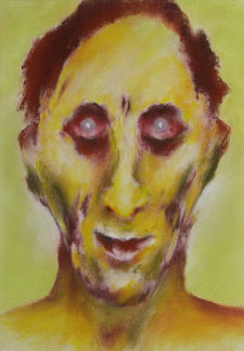 "A Strange Awakening I", pastel drawing by Christian J. Cordier, 2025.