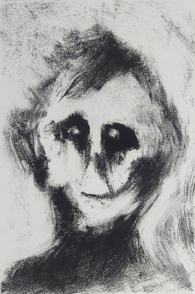 "Missing Light III", monotype by Christian J. Cordier, 2021.