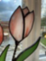Thumbnail: Pink streaky Tulip Stems with leaf