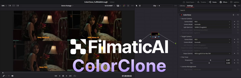 Revolutionize Camera Matching for Filmmakers with ColorClone