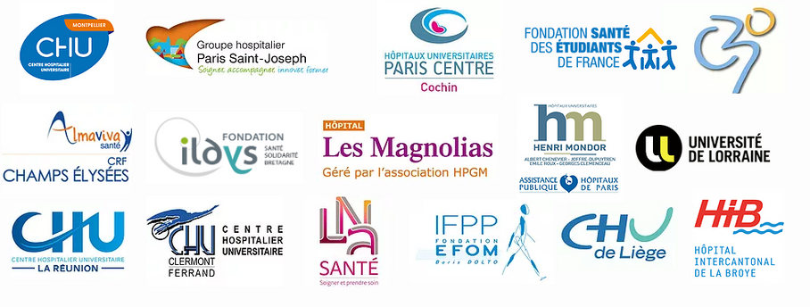 Logos hôpitaux et centres équipés VR KineQuantum