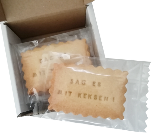 Sag es mit Keksen!