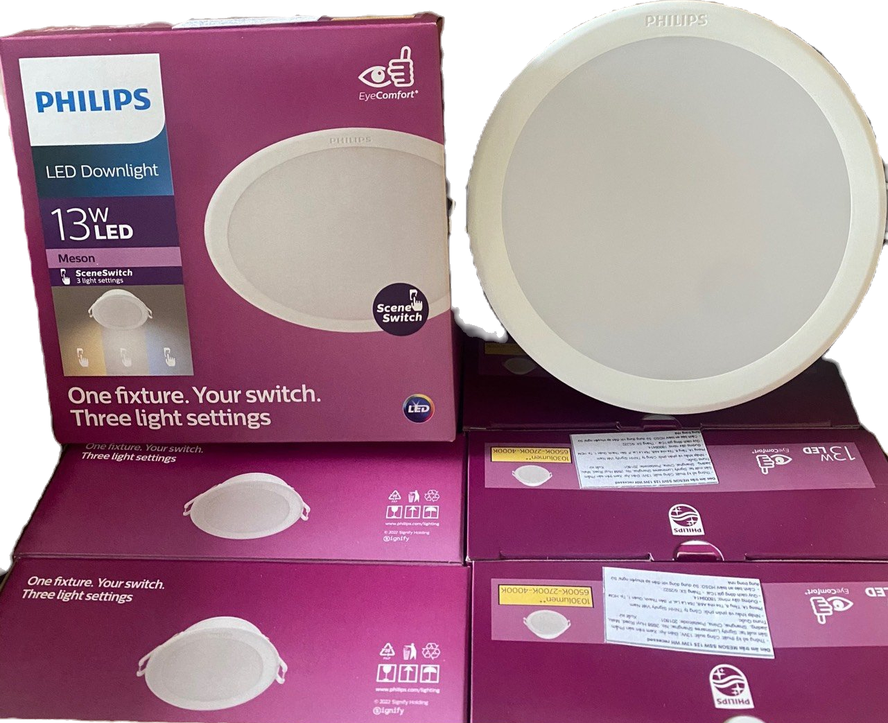 PHILIPS 13W MESON SSW LED DOWNLIGHT 1030LM D125 (2700K/4000K/65