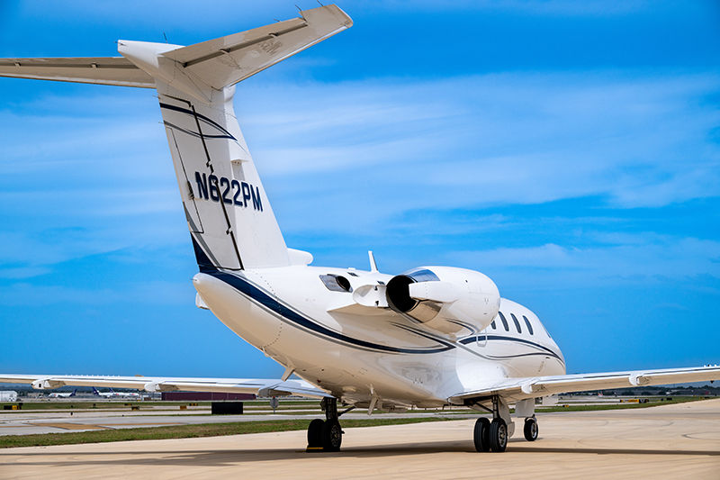 Rear View of Citation VII Private Jet Rental in Austin, Texas