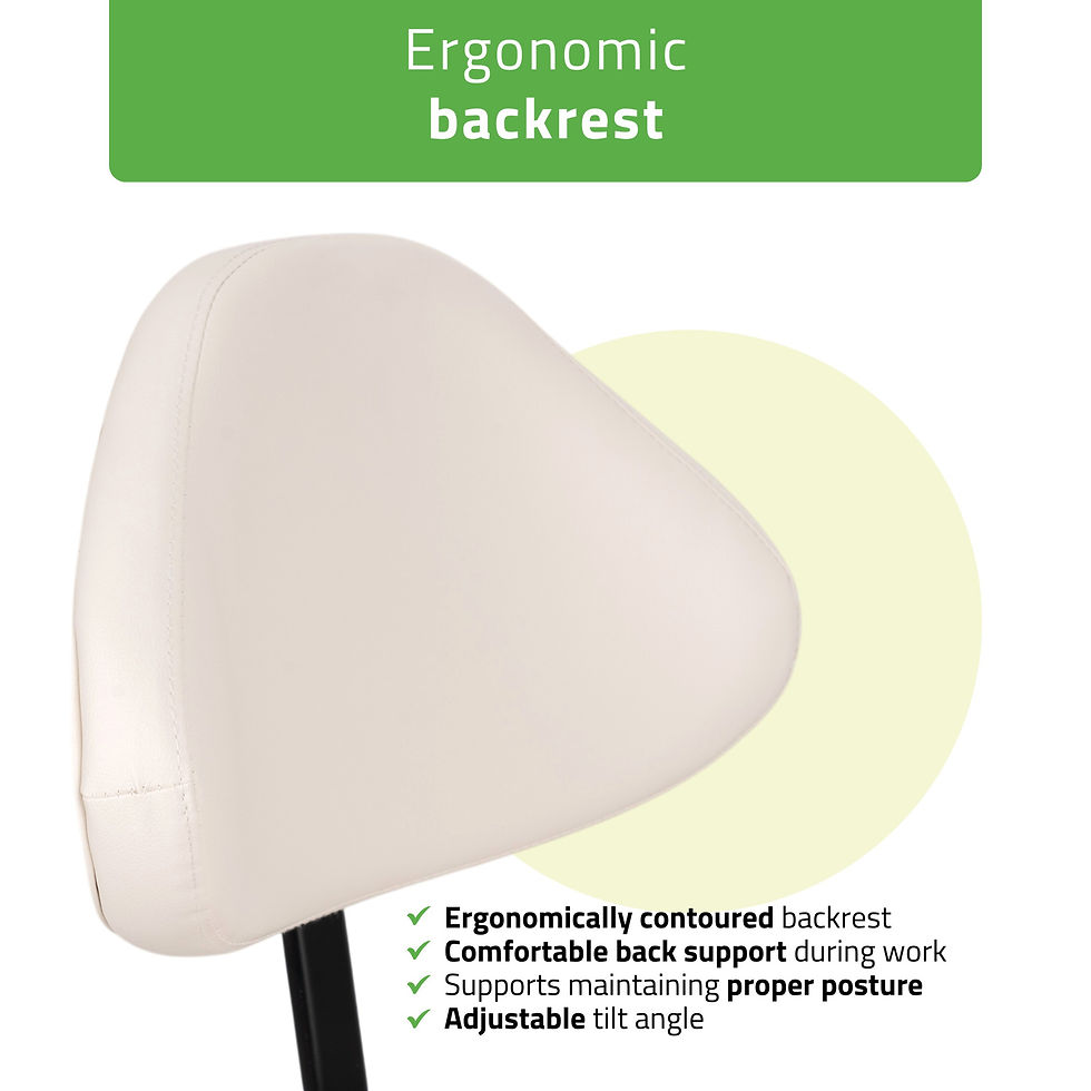 Sīktēls: Sedlu krēsls ar atzveltni SOLA, balts