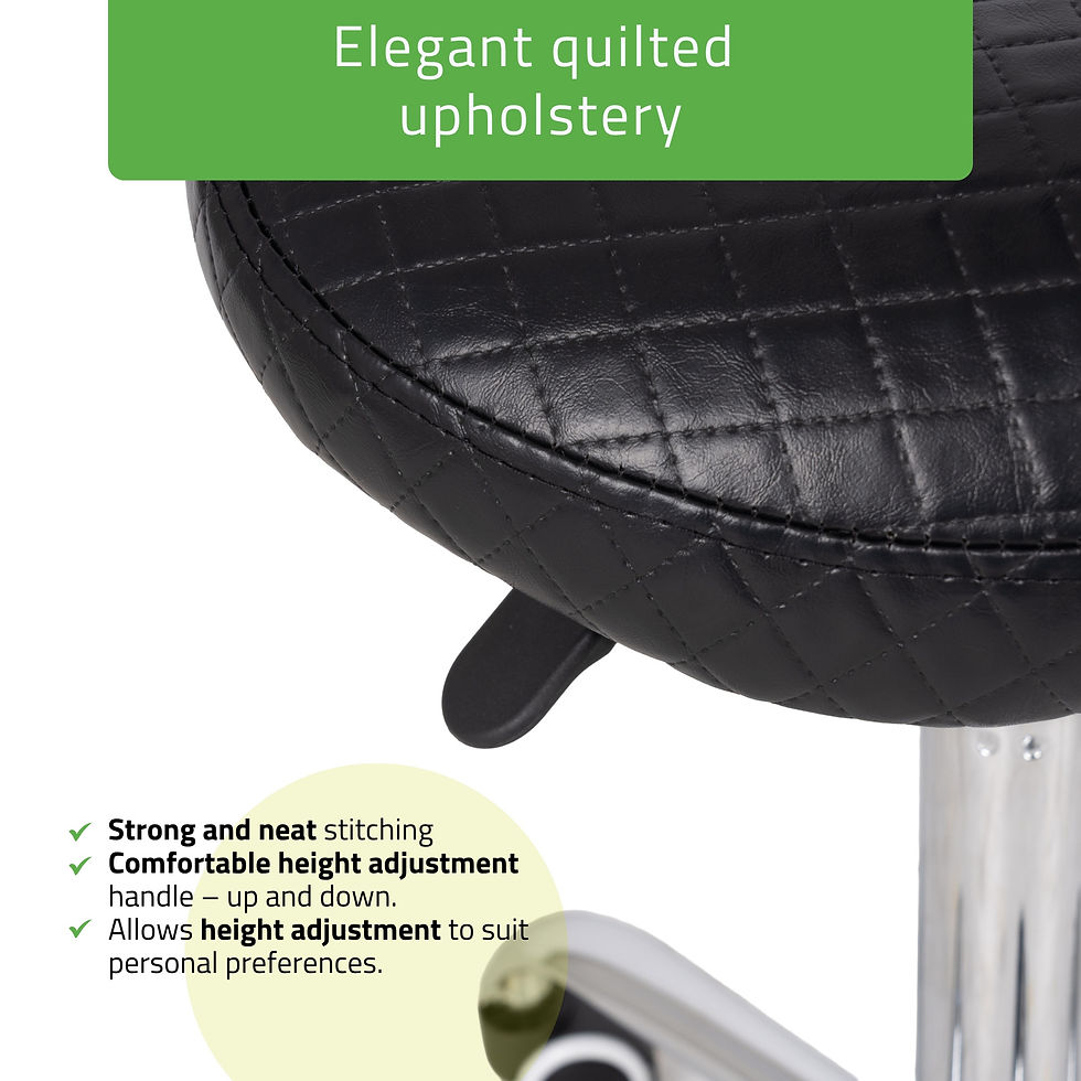 Sīktēls: Sedlu krēsls LOFI Comfy, melns, stepēts