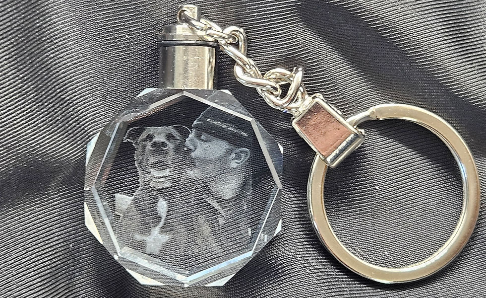 Thumbnail: Octagon LED Crystal Keychain