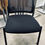 Miniature : Chaise 4 pieds - tissu noir 