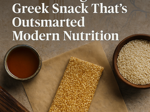 The Two-Ingredient Greek Pasteli That’s Outsmarted Modern Nutrition visual media slide