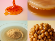 PFN Ai Archives composite whole mood food - pulsing chilli-honey drizzle, glowing kombucha SCOBY, powdered ashwagandha, and bubbling natto beans