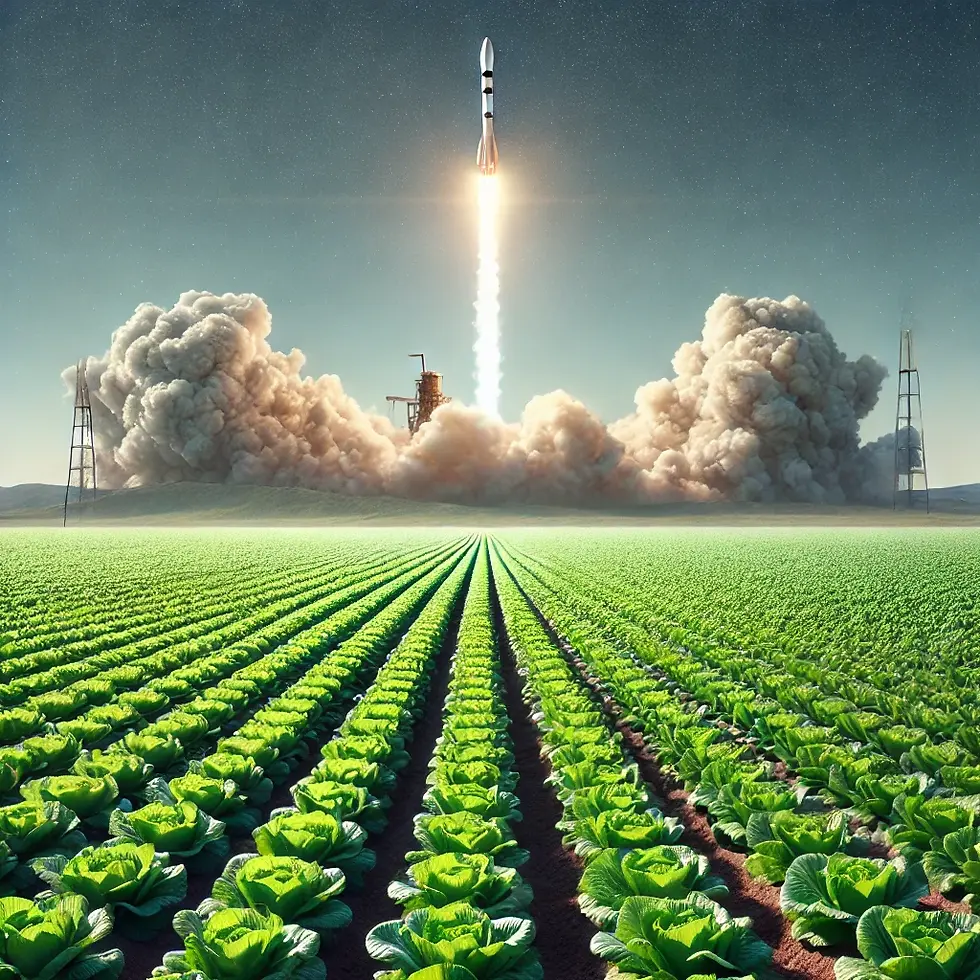 PFN Ai Archives depicting rocket launch near agricultural zones