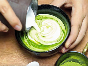 Matcha used in coffee making