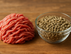 PFN Ai Archive depicting animal meat and green lentils.