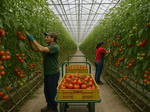 Indoor tomato harvesting