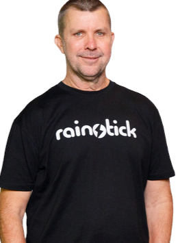 Rainstick’s co-founders, Darryl Lyons (Chief Rainmaker- Far Left)