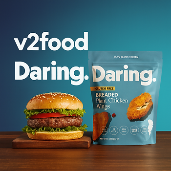 v2food and Daring graphic