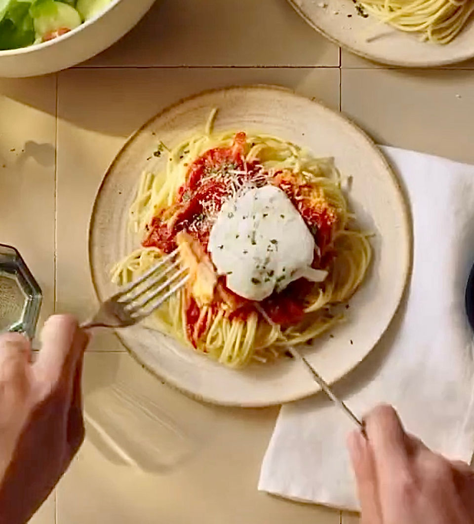 Believer Meats cultivated chicken Parmigiana 