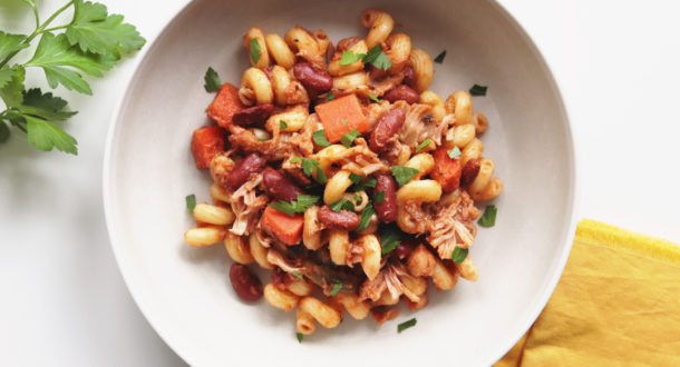 Jackfruit Italian pasta.