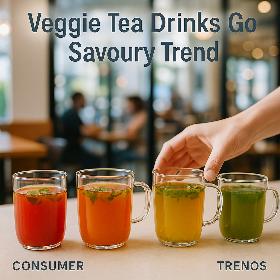 Veggie Tea Drinks Go Savoury Trend visual media slide