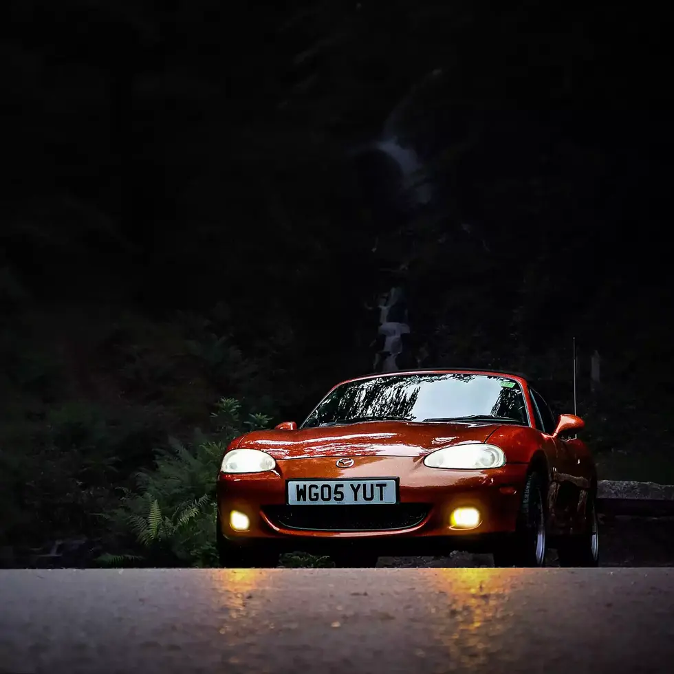 a orange sports car