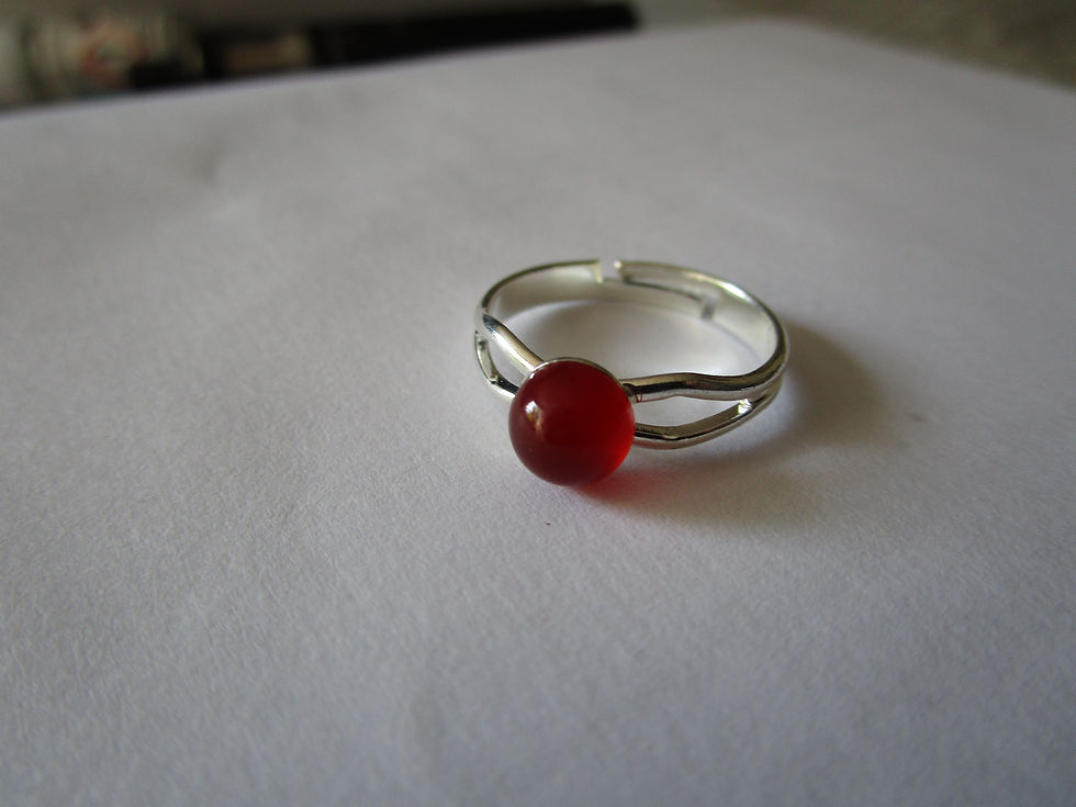 Miniature : bague réglable pierres fines