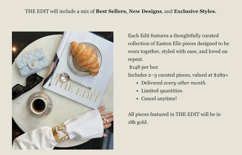 Thumbnail: THE EDIT | Easton Elle Jewelry Box Subscription