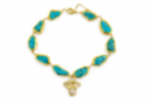 Stone Pearl Cross Necklace