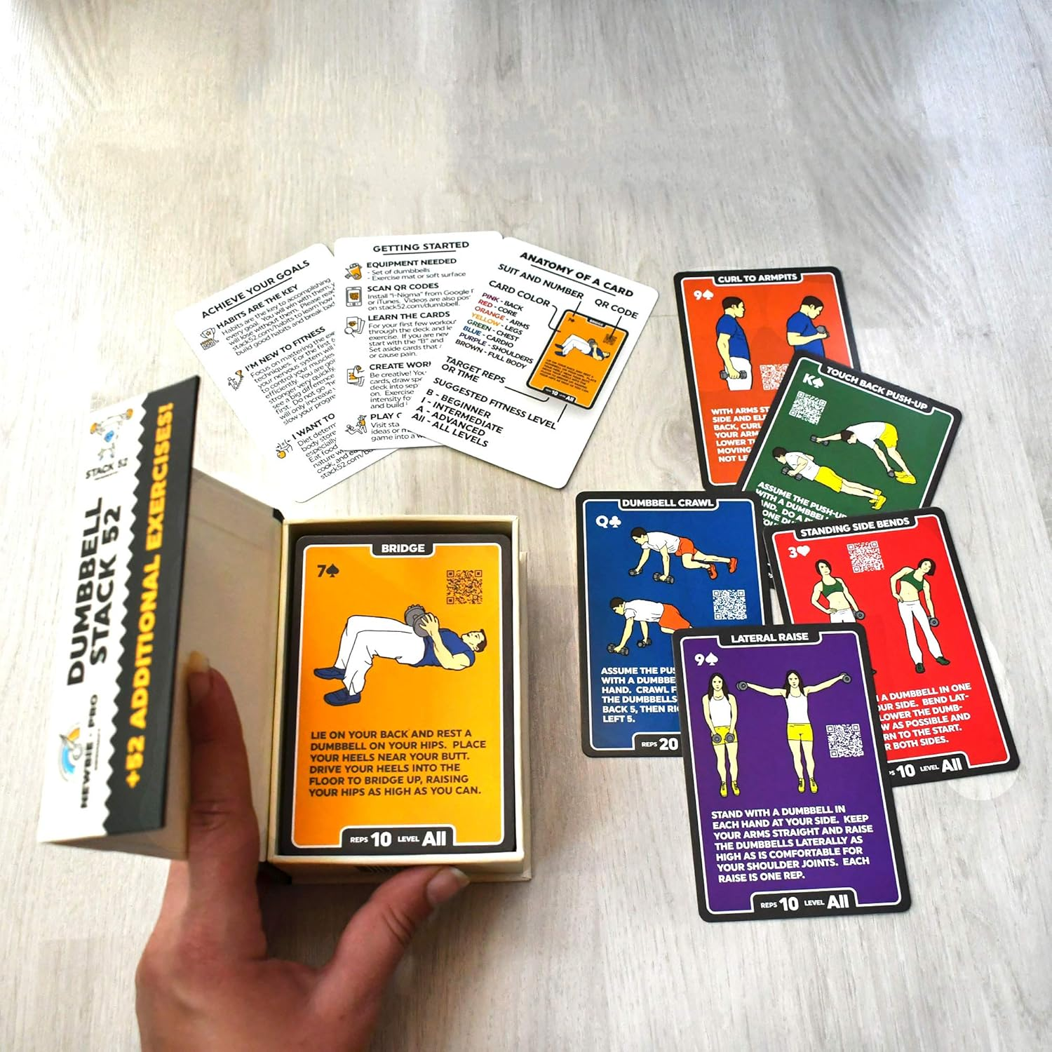 workout exercise cards