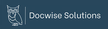 Owl logo with Docwise Solutions text