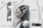 Woman with cybernetic head, Glyph Type