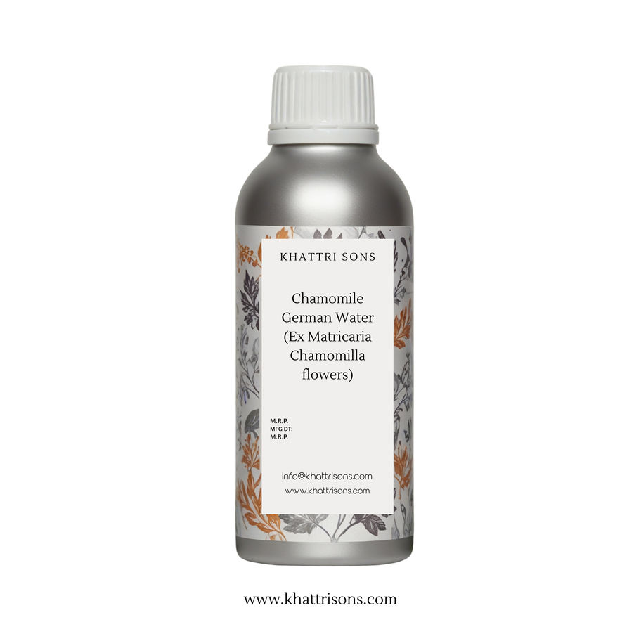 a bottle of floral water chamomile german water