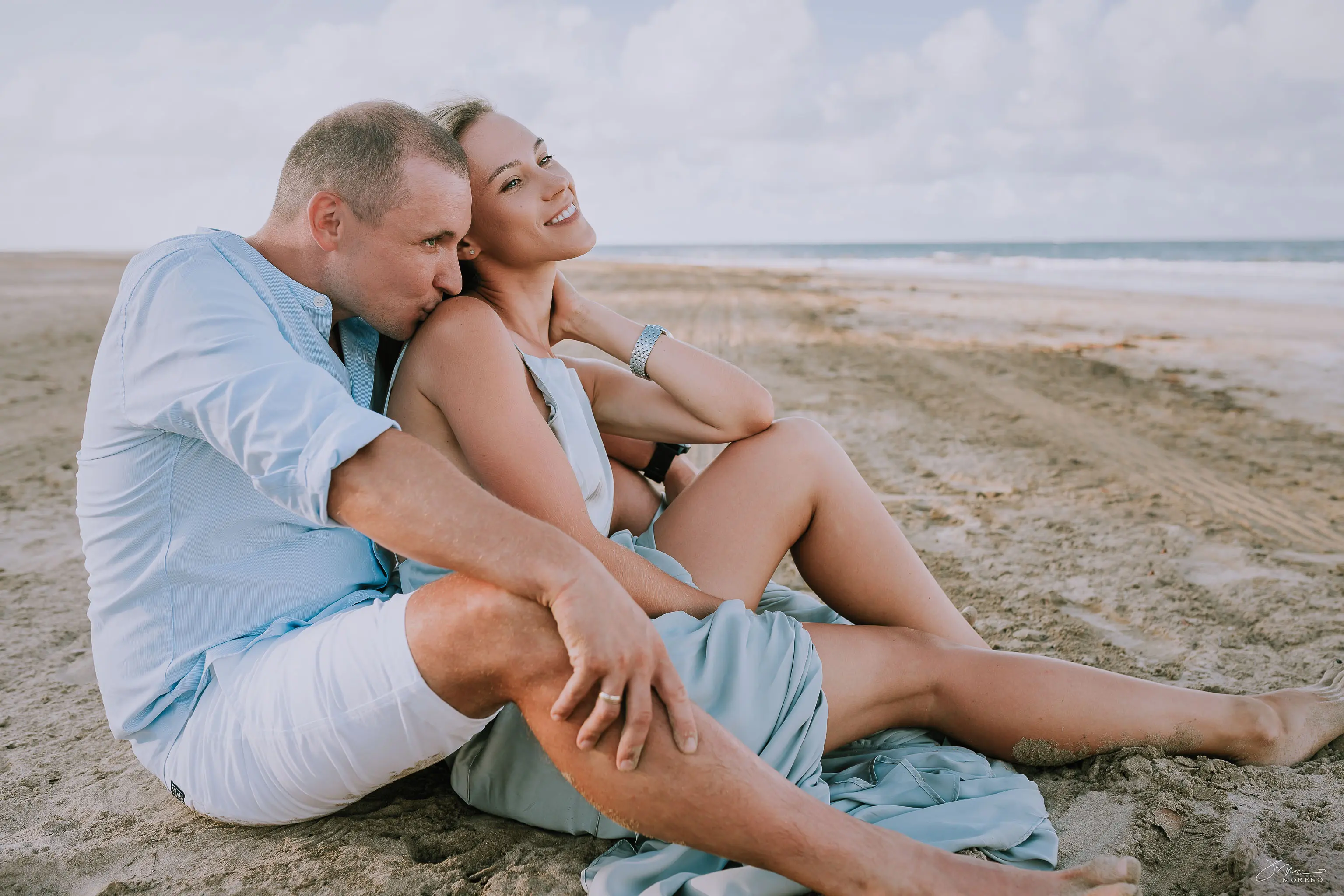 Couple at the beach in Puerto Rico intimate